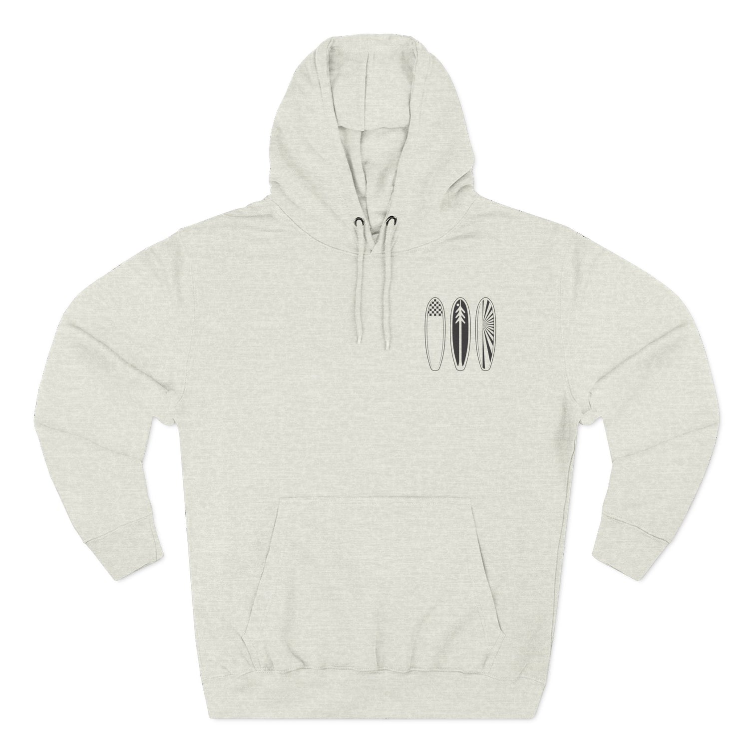Ventana Three Board - Unisex Pull-Over Cotton Blend Fleece Hoodie