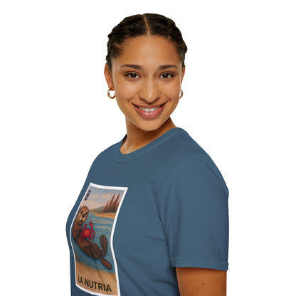 Sea Otter Lotería Unisex - Soft Style U.S. Cotton T-Shirt (La Nutria)