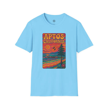 Aptos California Psychedelic Unisex - U.S. Cotton T-Shirt