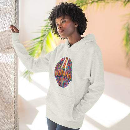 Ventana Psychedelic Treefish Logo Unisex - Pull-Over Cotton Blend Fleece Hoodie