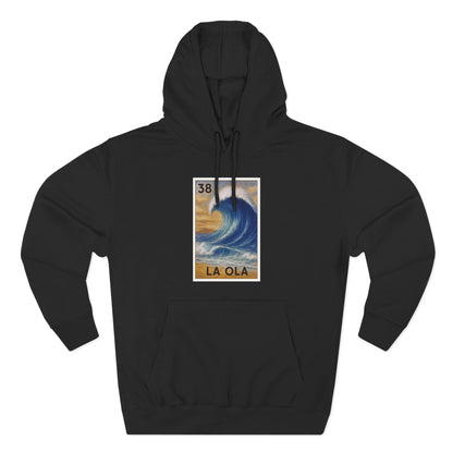 Wave Lotería Unisex - Pull-Over Cotton Blend Fleece Hoodie (La Ola)