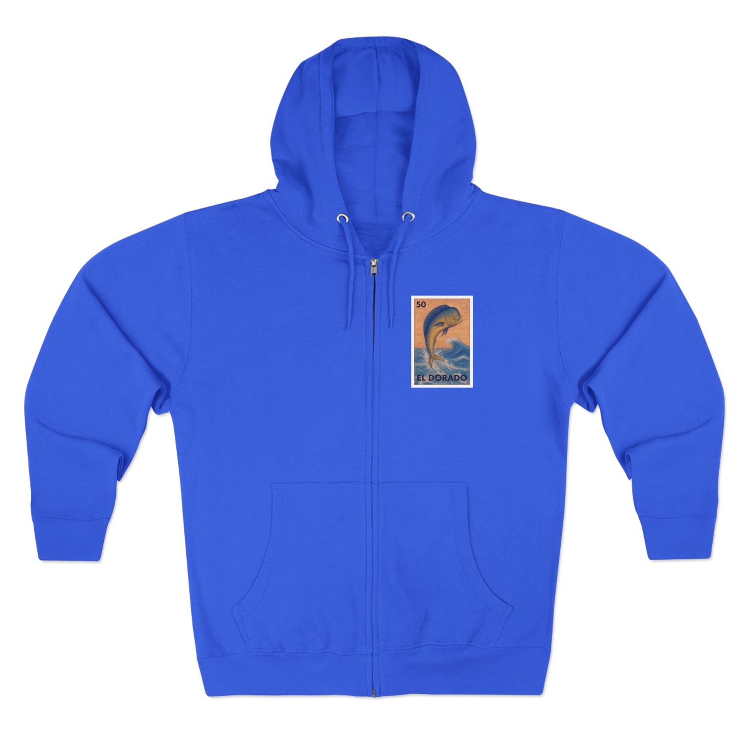 Dorado Lotería Unisex - Zip Cotton Blend Fleece Hoodie (El Dorado)