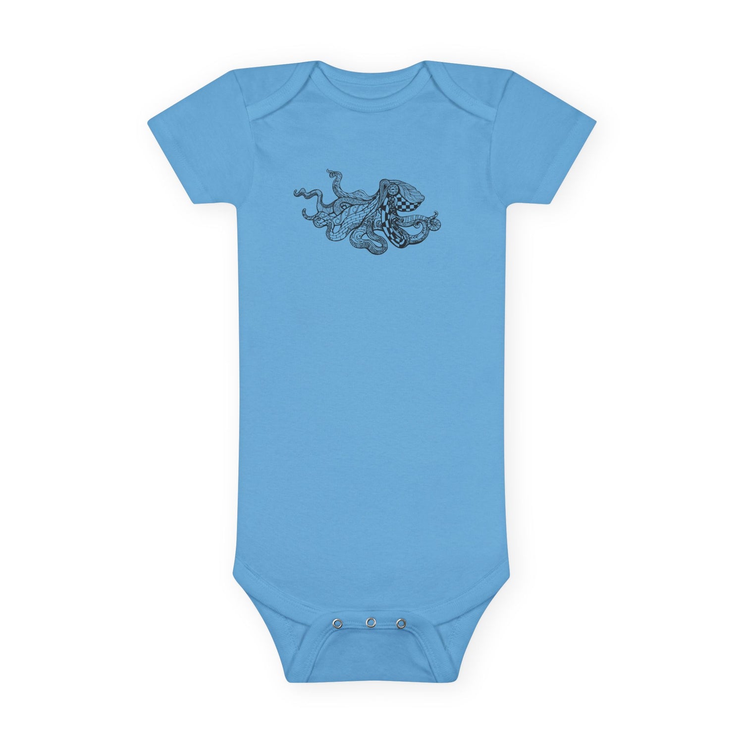 Ventangle Octopus - Baby Short Sleeve 100% Cotton Onesie