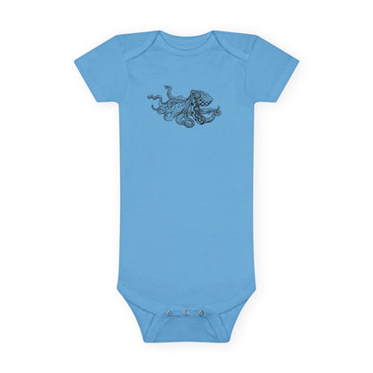 Ventangle Octopus - Baby Short Sleeve 100% Cotton Onesie
