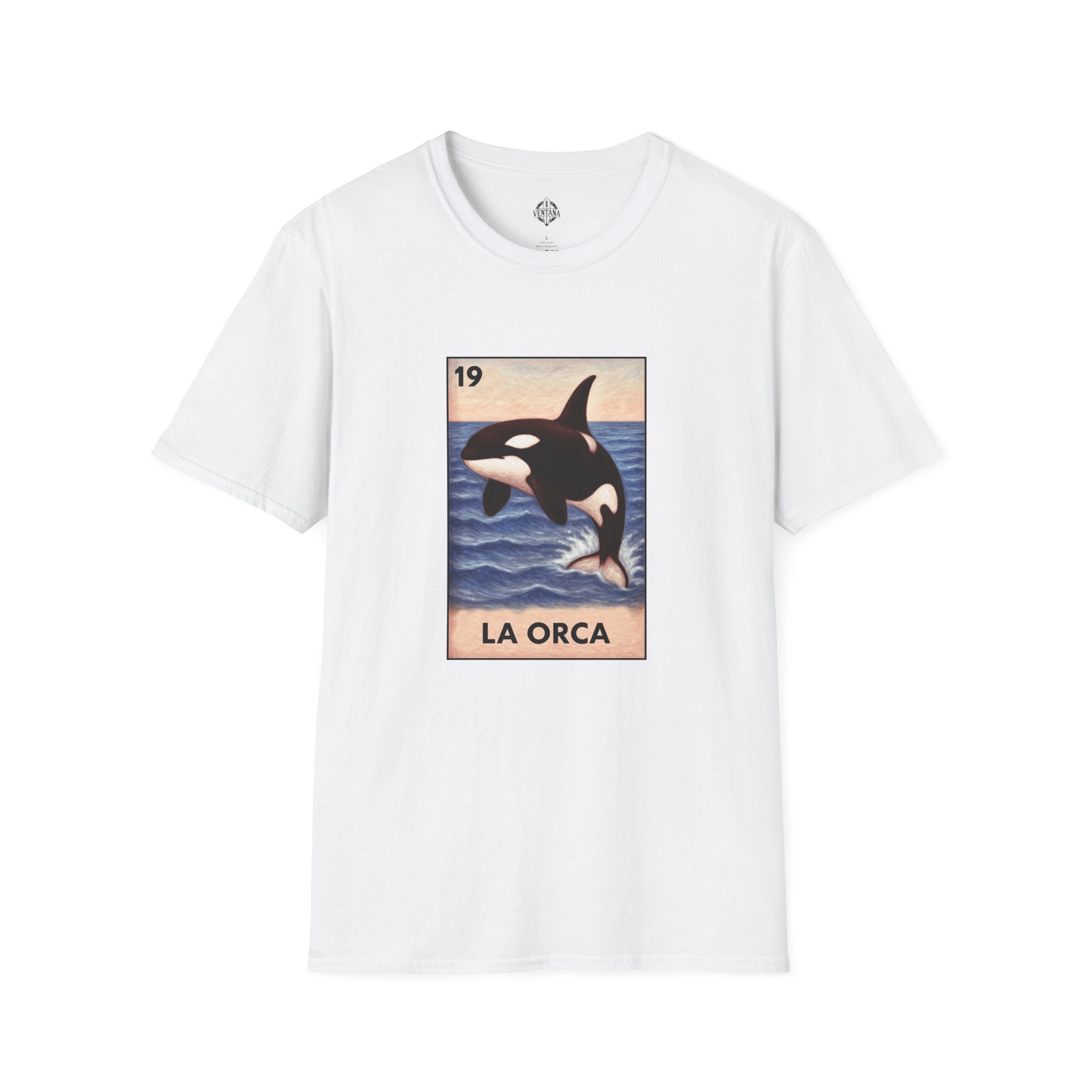 Orca Lotería Unisex - Soft Style U.S. Cotton T-Shirt (La Orca)