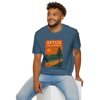 Aptos California Sunset Unisex - U.S. Cotton T-Shirt