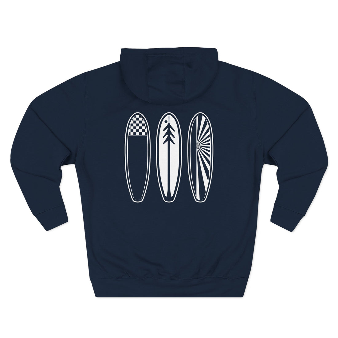 Ventana Three Board - Unisex Pull-Over Cotton Blend Fleece Hoodie