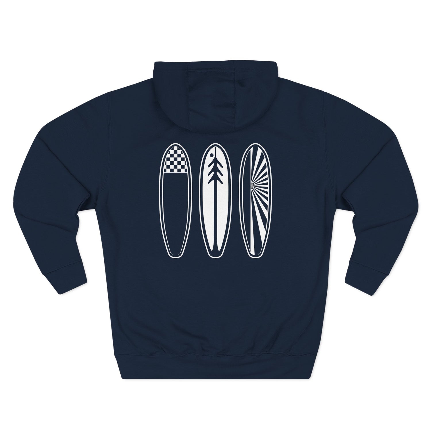 Ventana Three Board - Unisex Pull-Over Cotton Blend Fleece Hoodie