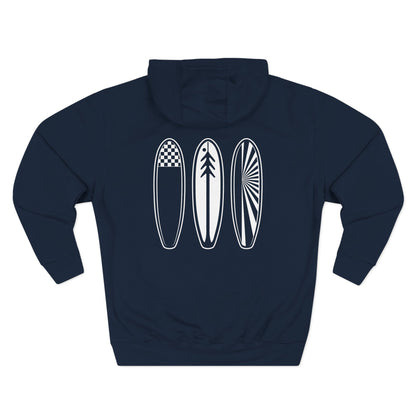 Ventana Three Board - Unisex Pull-Over Cotton Blend Fleece Hoodie