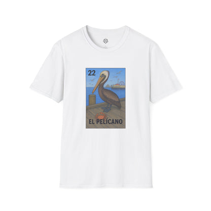 Pelican Lotería Unisex - Soft Style U.S. Cotton T-Shirt (El Pelícano)