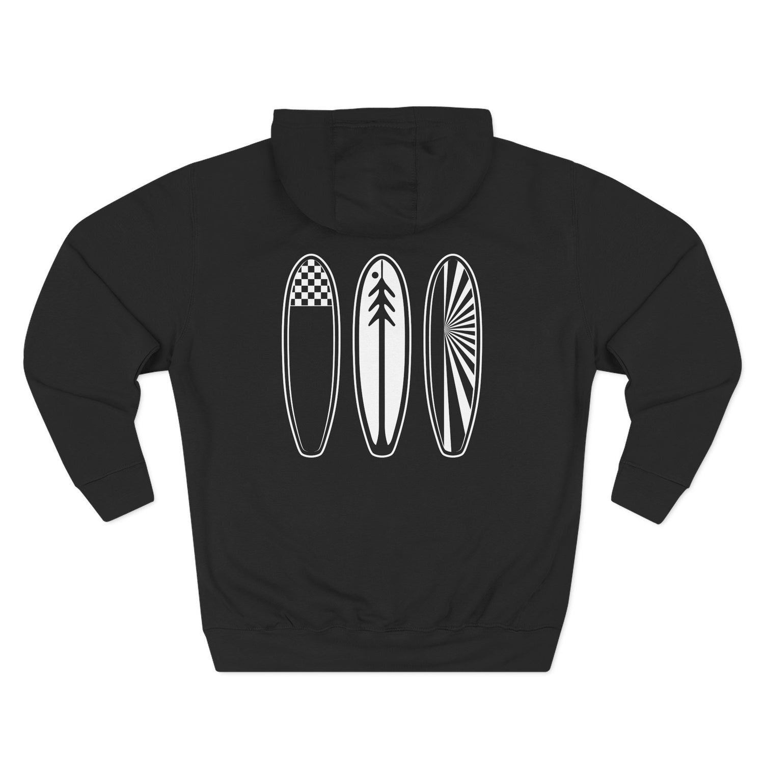 Ventana Three Board - Unisex Pull-Over Cotton Blend Fleece Hoodie