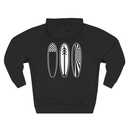Ventana Three Board - Unisex Pull-Over Cotton Blend Fleece Hoodie