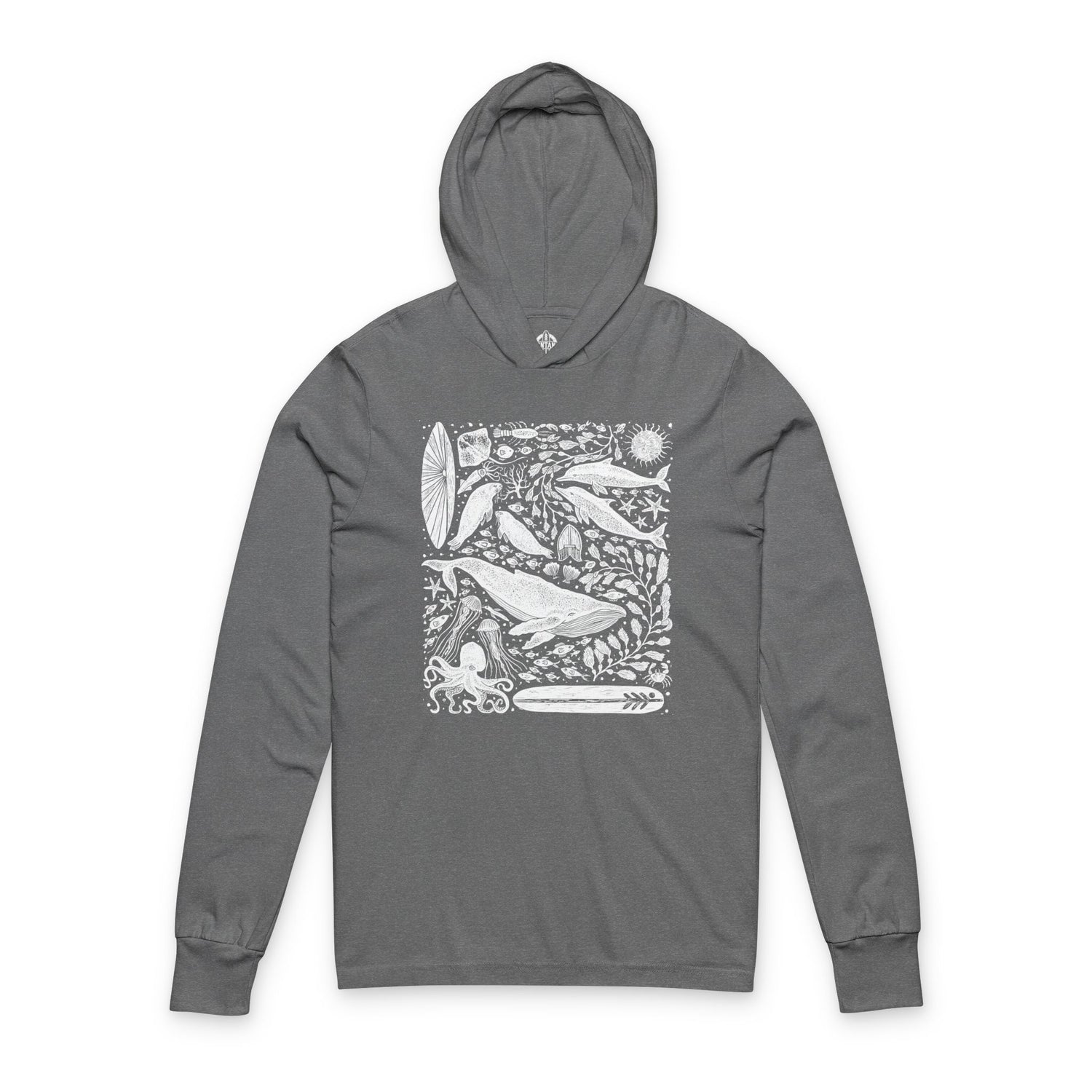 Ventana Marine Life by Lili Arnold Unisex - Cotton Hooded Long Sleeve Hooded T-Shirt