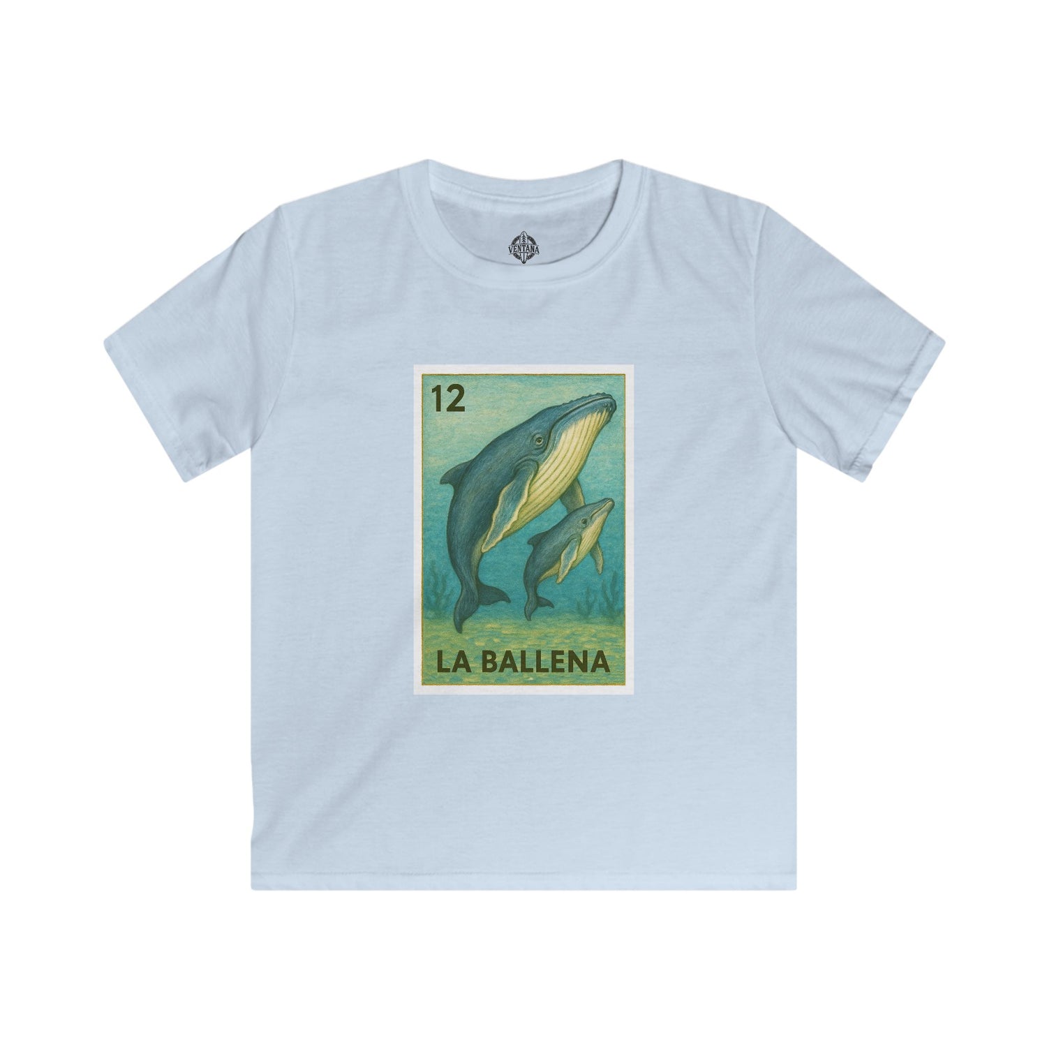 Whale Lotería Kids - Soft Style U.S. Cotton T-Shirt (La Ballena)