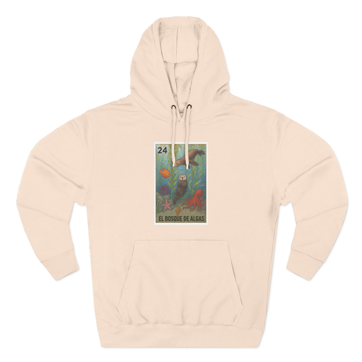 Kelp Forest Lotería Unisex - Pull-Over Cotton Blend Fleece Hoodie (El Bosque de Algas)