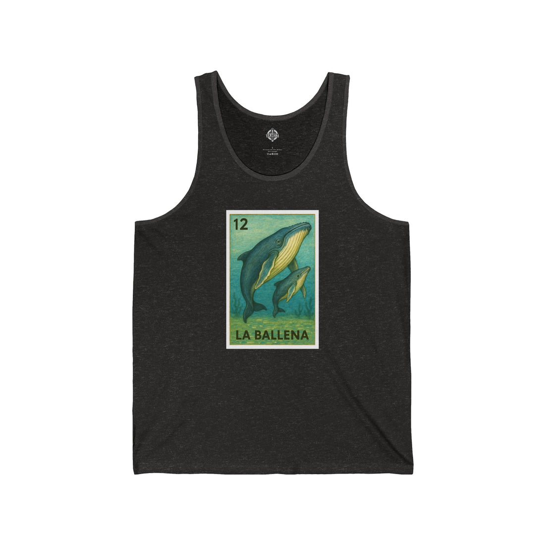Whale Lotería - Cotton Jersey Tank Top Unisex (La Ballena)