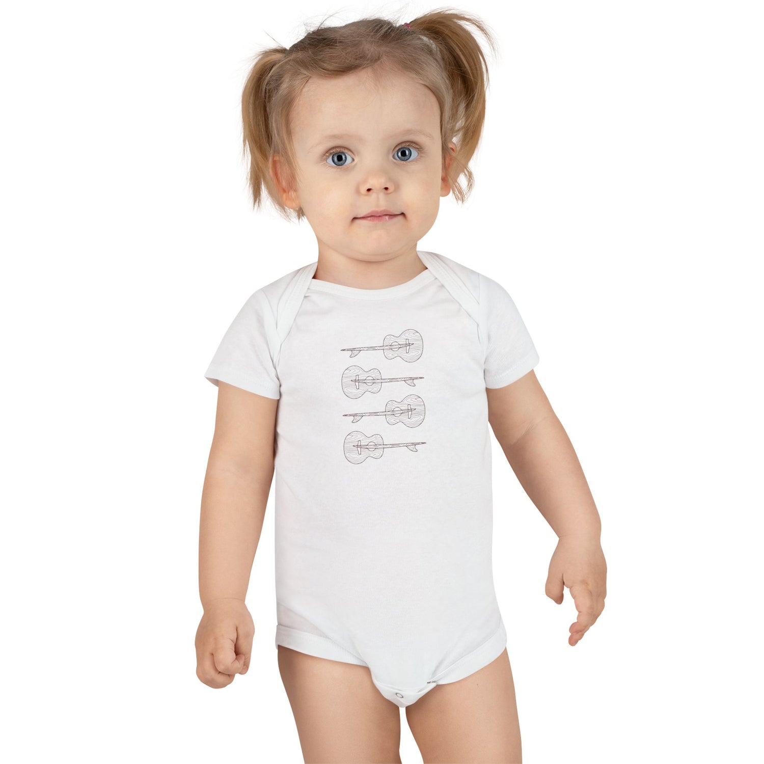 Ventana Santa Cruz Guitar Collab - Baby Short Sleeve 100% Cotton Onesie