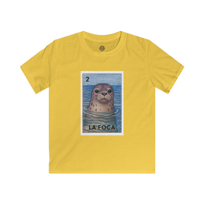 Seal Lotería Kids - Soft Style U.S. Cotton T-Shirt (La Foca)