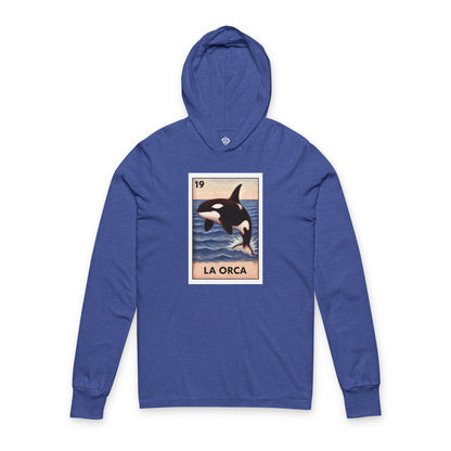 Orca Lotería Unisex - Cotton Hooded Long Sleeve Hooded T-Shirt (La Orca)
