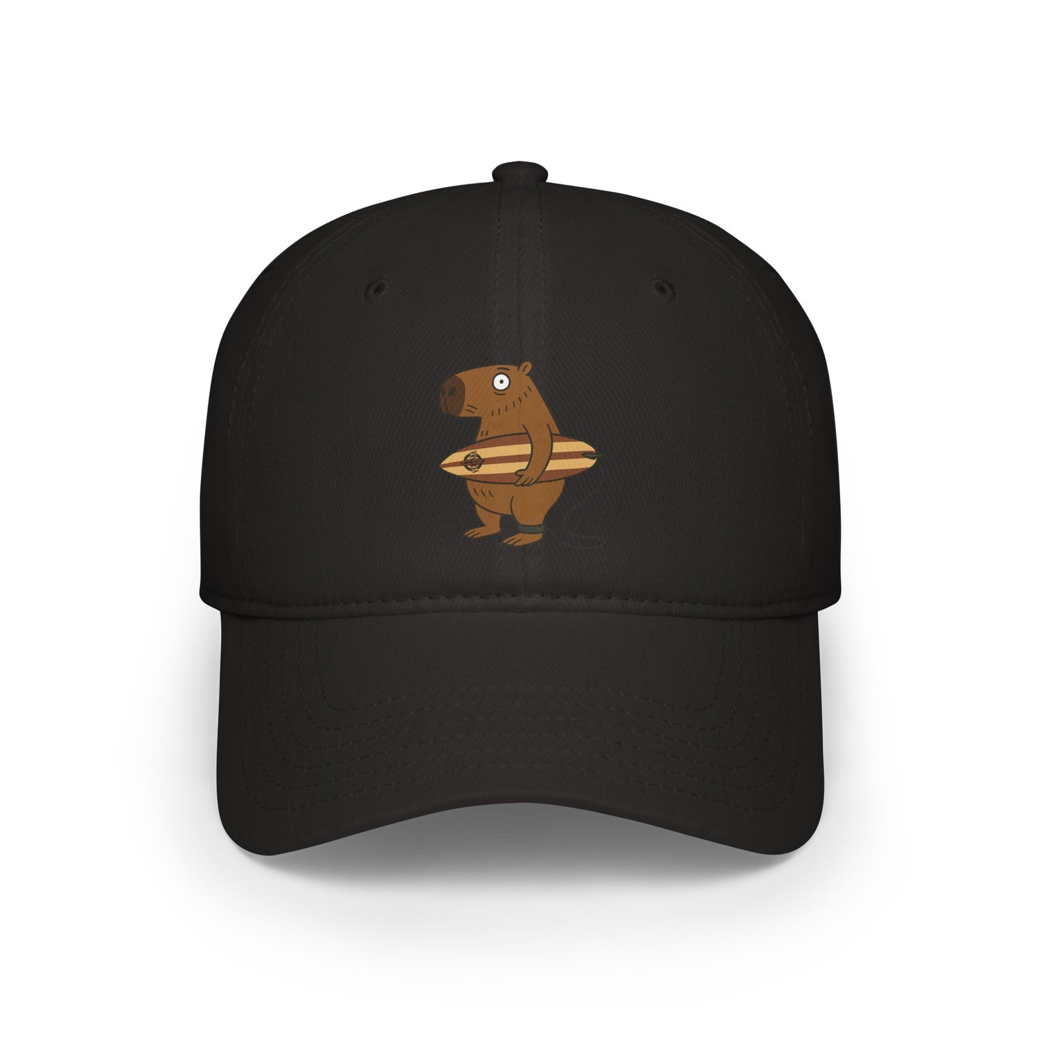 Capybara Surfer - 100% Cotton Baseball Cap