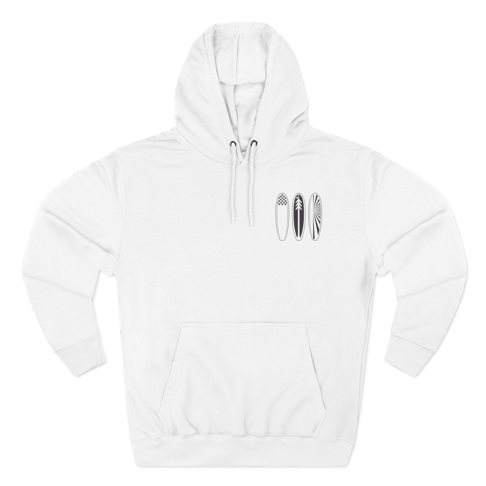 Ventana Three Board - Unisex Pull-Over Cotton Blend Fleece Hoodie