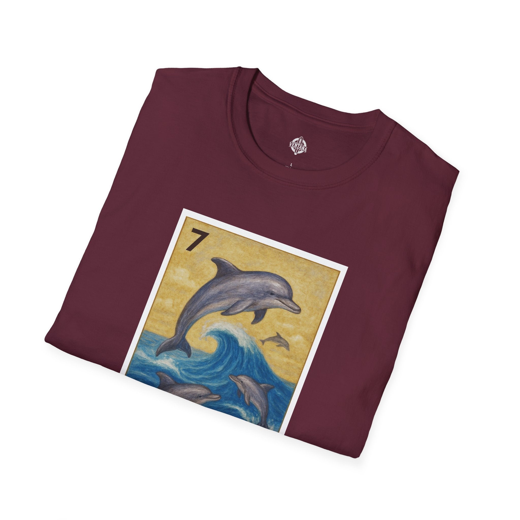 Dolphin Lotería Unisex - Soft Style U.S. Cotton T-Shirt (El Delfín)