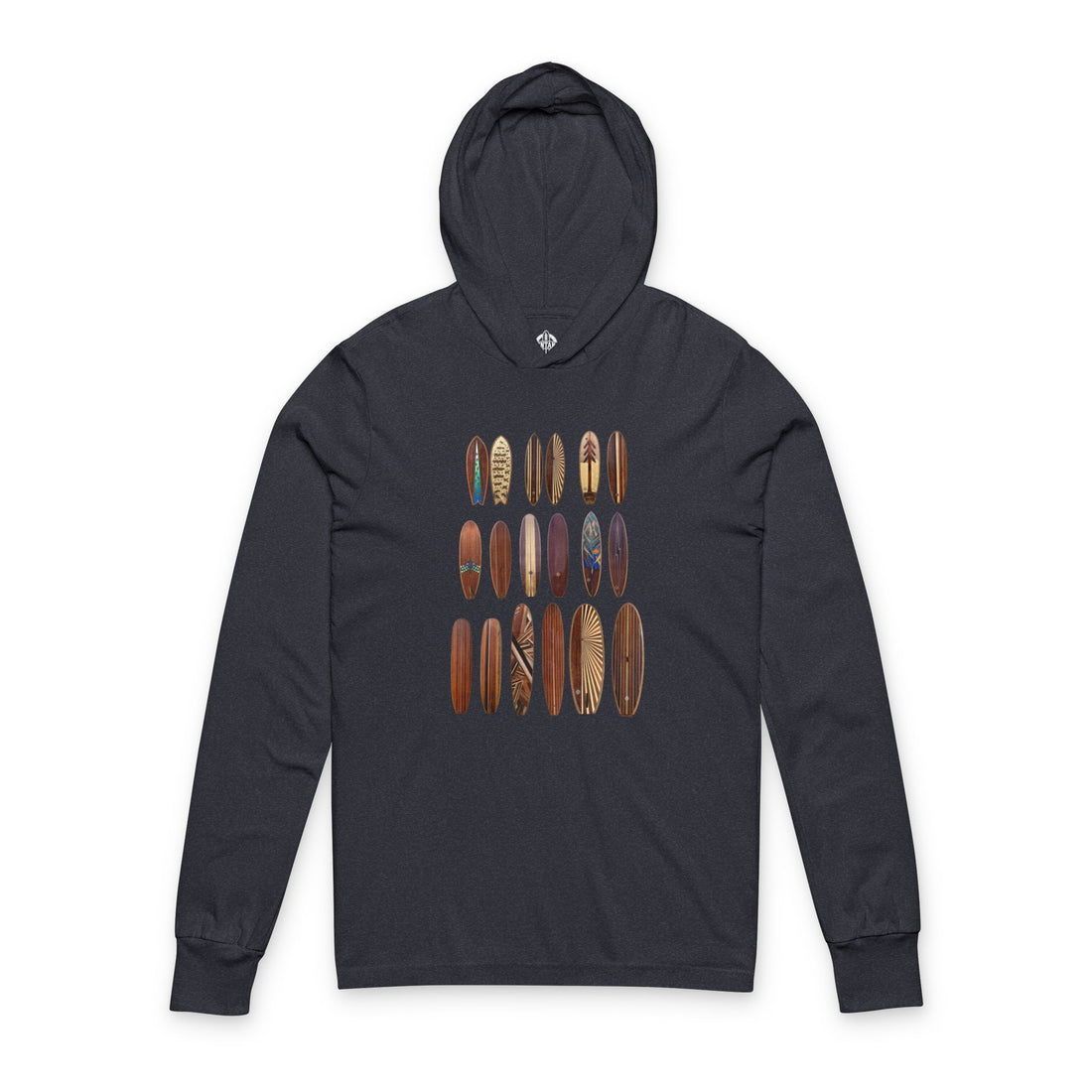 Ventana Wooden Surfboards Unisex - Cotton Long Sleeve Hooded T-Shirt