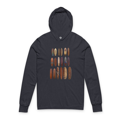 Ventana Wooden Surfboards Unisex - Cotton Long Sleeve Hooded T-Shirt