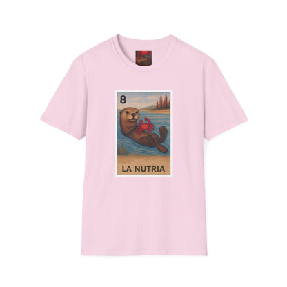 Sea Otter Lotería Unisex - Soft Style U.S. Cotton T-Shirt (La Nutria)