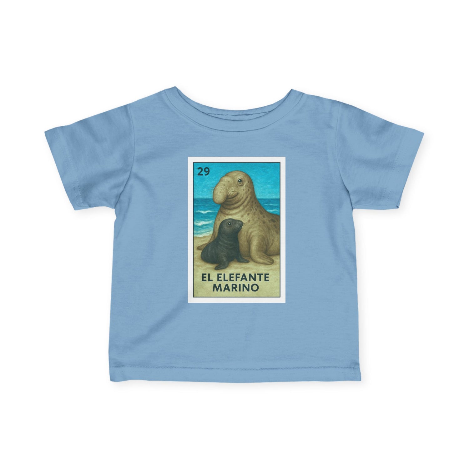 Elephant Seal Lotería - Infant 100% Cotton T-Shirt (El Elefante Marino)