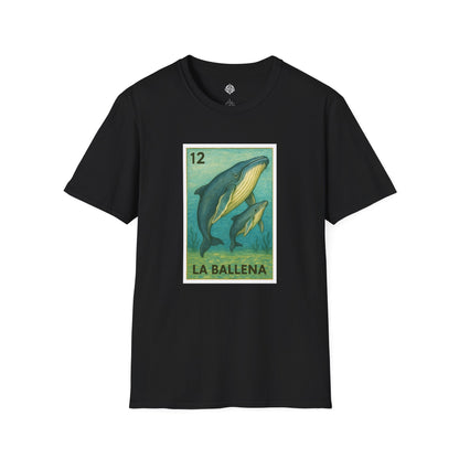 Whale Lotería Unisex - Soft Style U.S. Cotton T-Shirt (La Ballena)