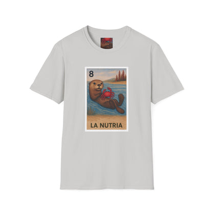 Sea Otter Lotería Unisex - Soft Style U.S. Cotton T-Shirt (La Nutria)