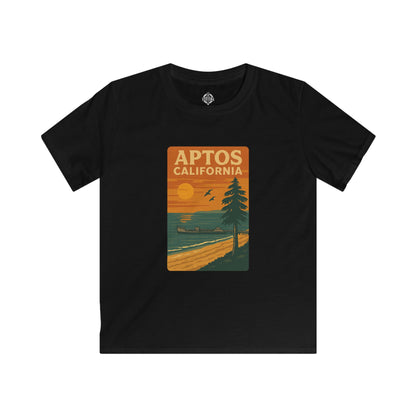 Aptos California Sunset Kids - Soft Style U.S. Cotton T-Shirt