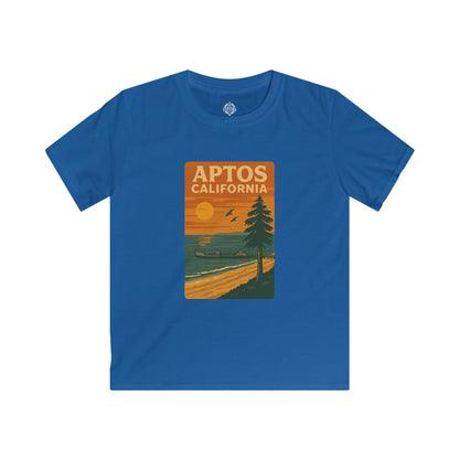 Aptos California Sunset Kids - Soft Style U.S. Cotton T-Shirt