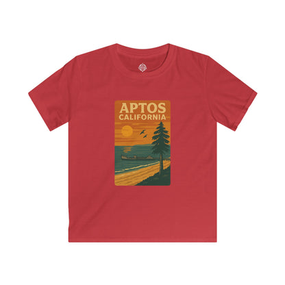 Aptos California Sunset Kids - Soft Style U.S. Cotton T-Shirt