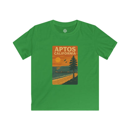 Aptos California Sunset Kids - Soft Style U.S. Cotton T-Shirt