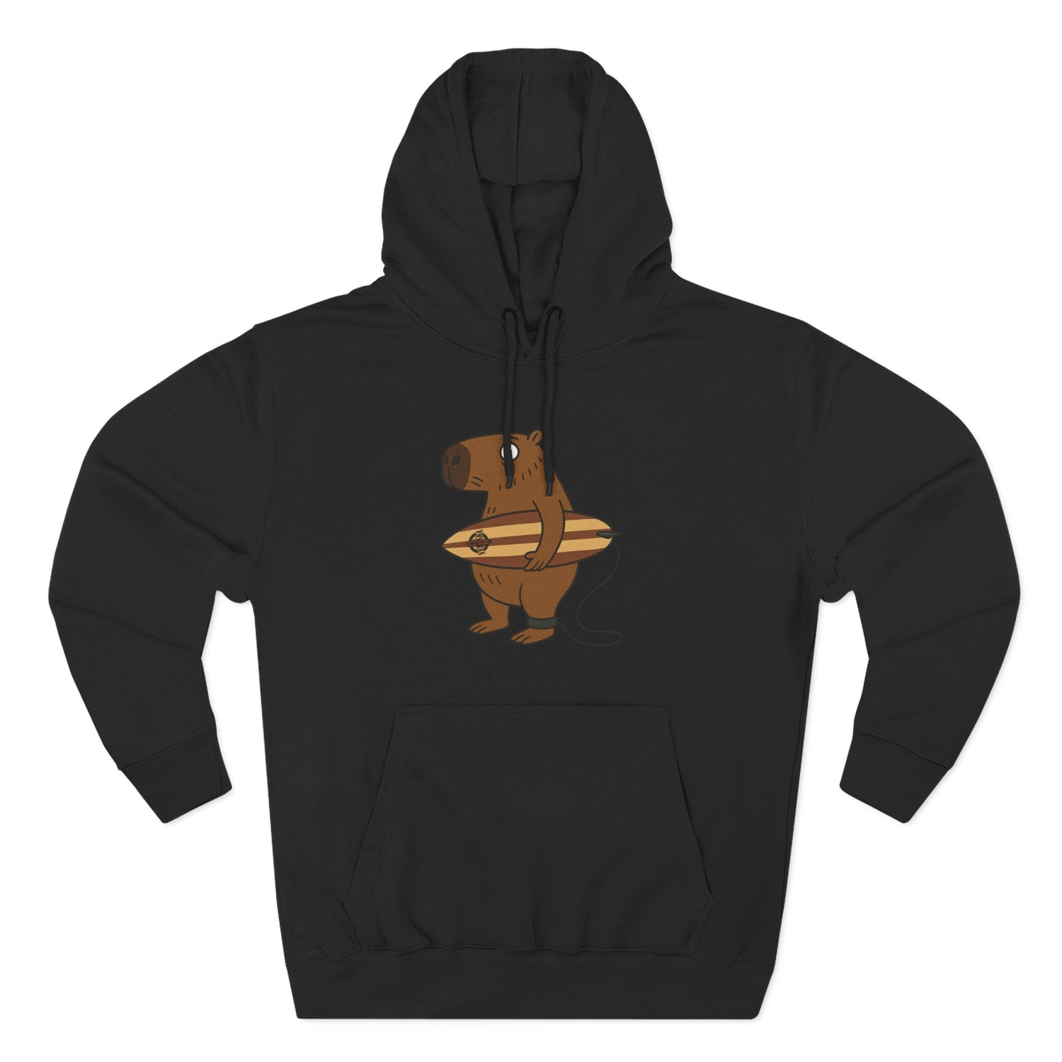 Capybara Surfer Unisex - Pull-Over Cotton Blend Fleece Hoodie