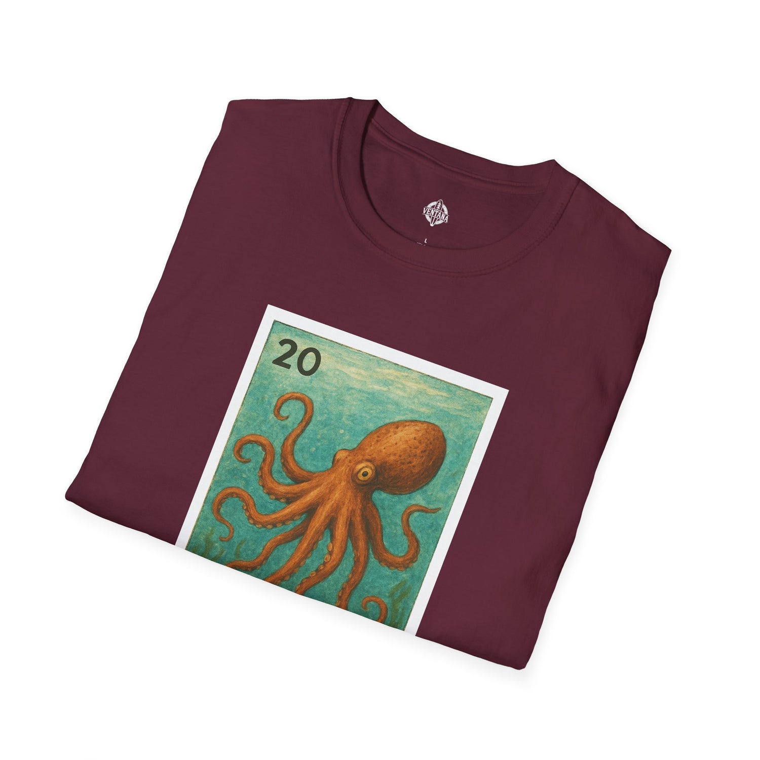 Octopus Lotería Unisex - Soft Style U.S. Cotton T-Shirt (El Pulpo)