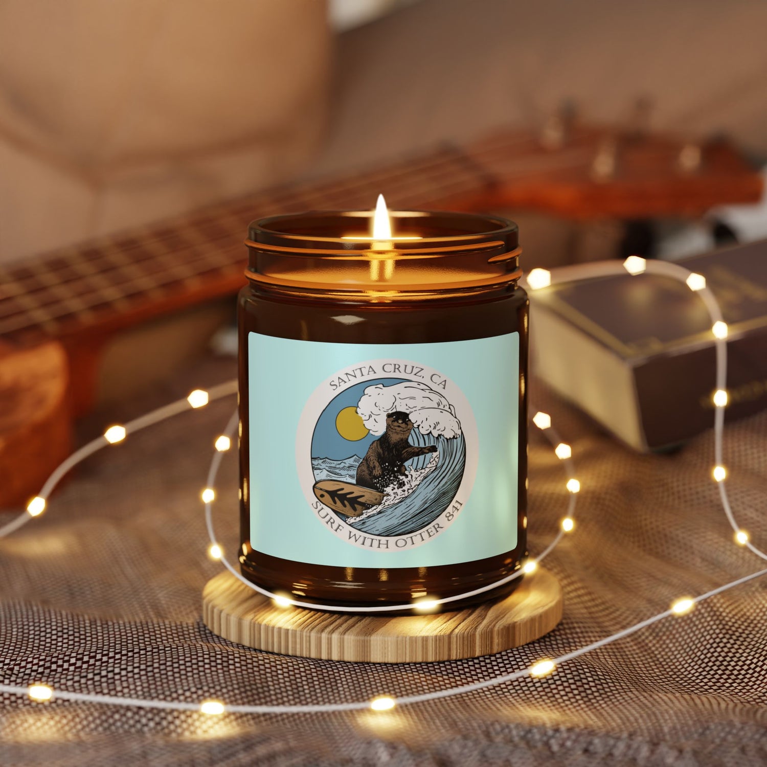 Surf with Otter 841 by Thiago Bianchini - Scented Soy Candle