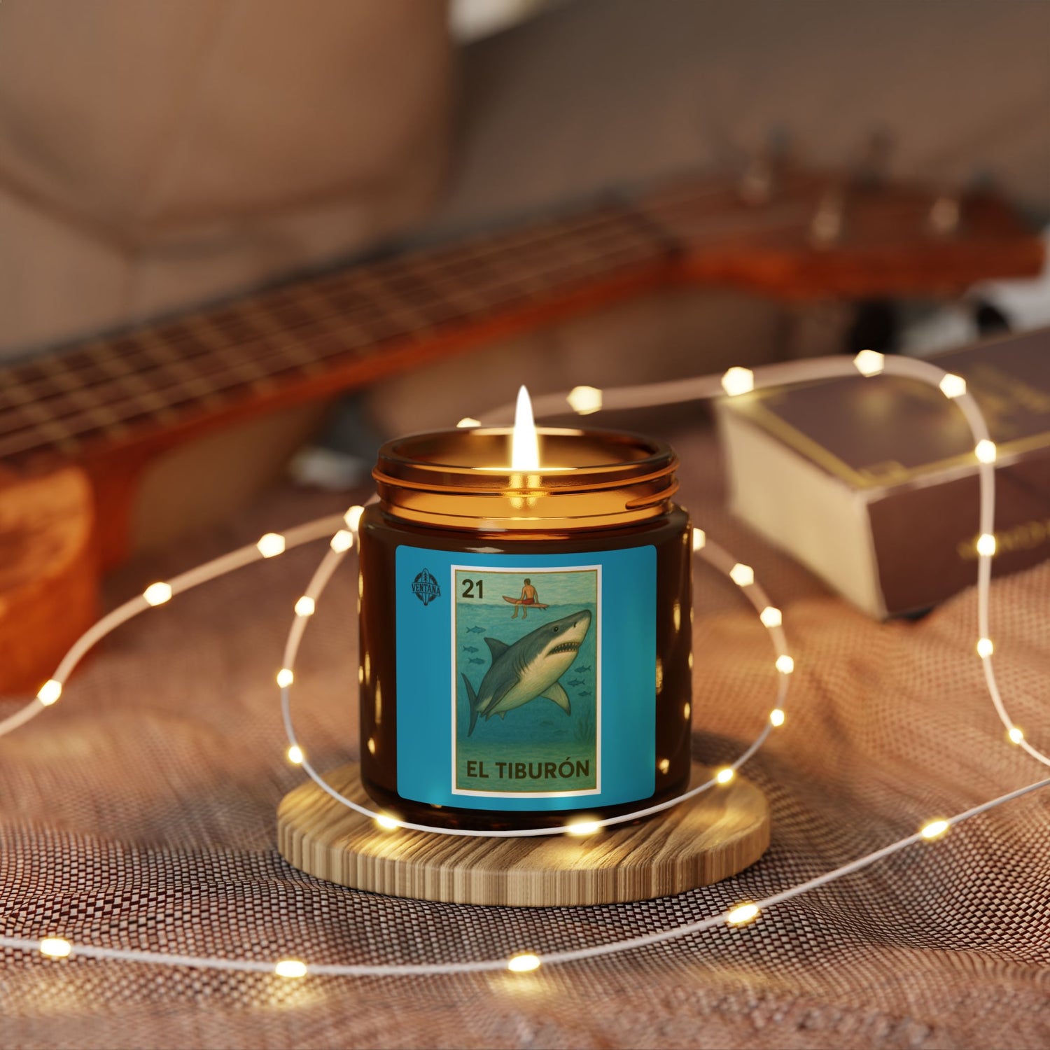 Shark Lotería - Scented Soy Candle (El Tiburón)