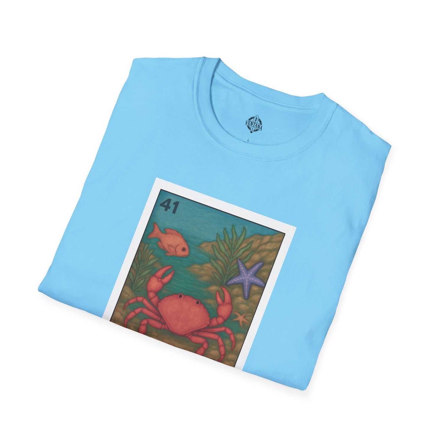 Crab Lotería Unisex - Soft Style U.S. Cotton T-Shirt (El Cangrejo)