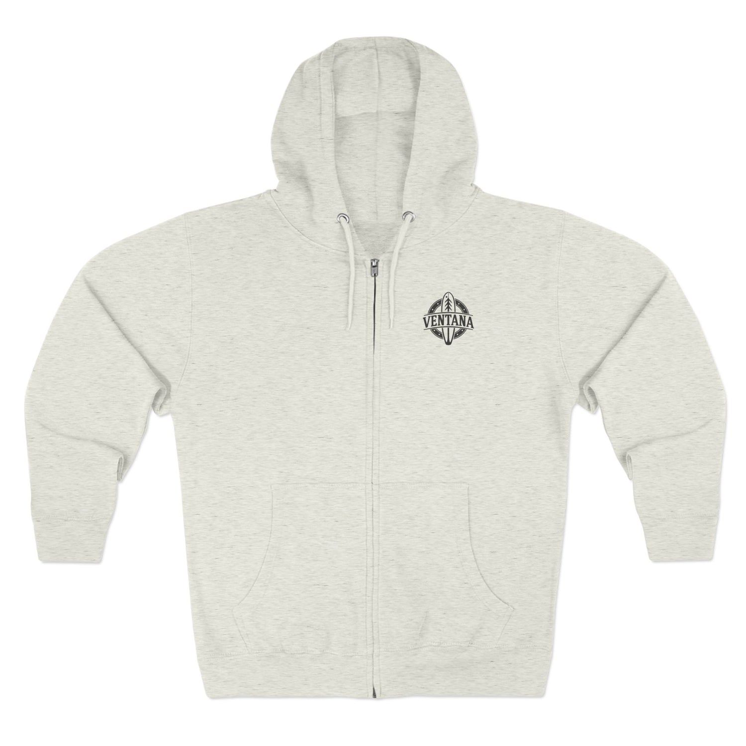 Ventana Wooden Surfboards Unisex - Zip Cotton Blend Fleece Hoodie