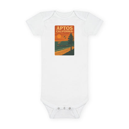 Aptos California Sunset - Baby Short Sleeve 100% Cotton Onesie