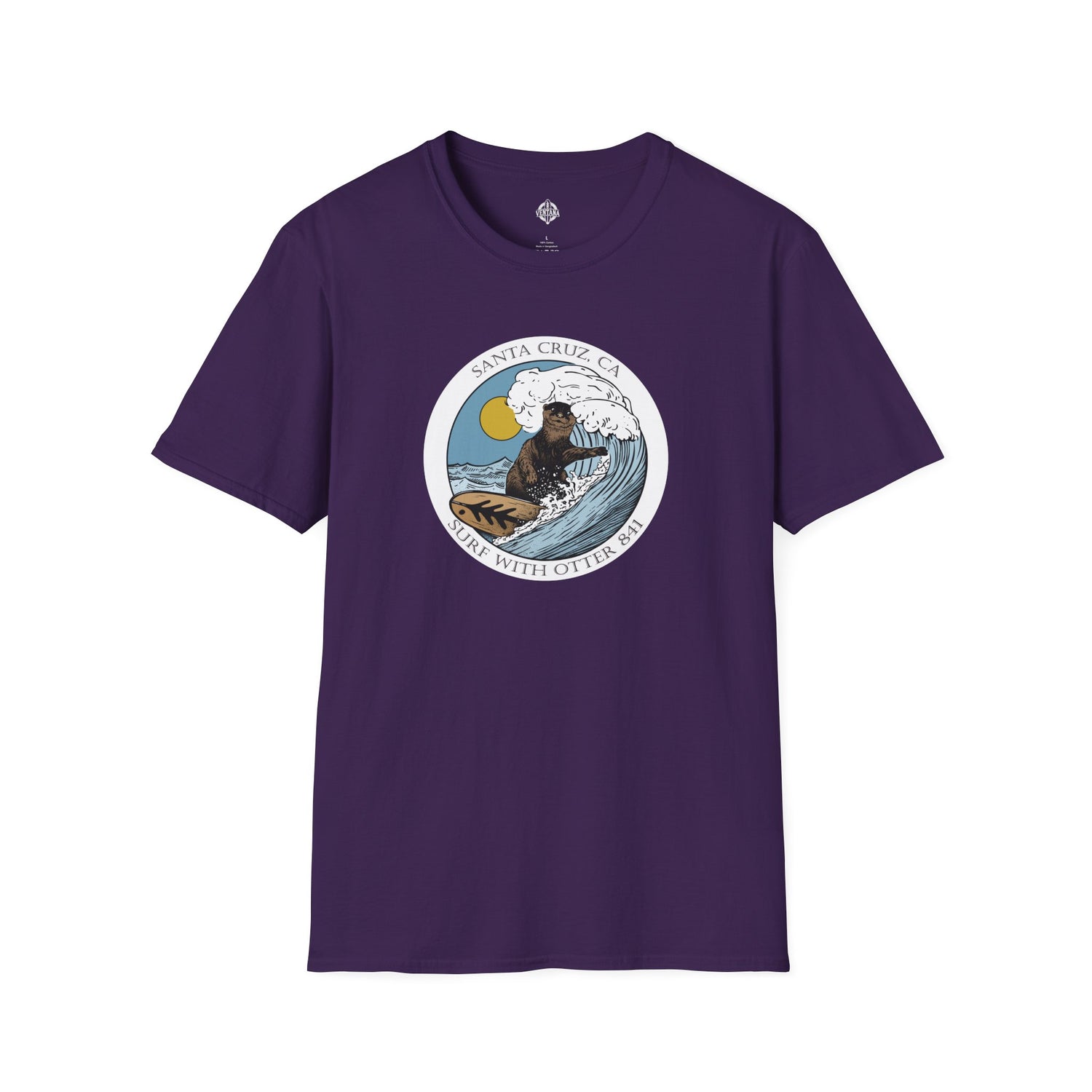 Surf with Otter 841 by Thiago Bianchini Unisex - Soft Style U.S. Cotton T-Shirt