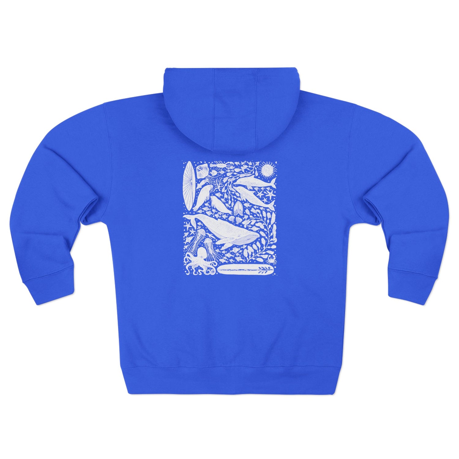 Ventana Marine Life by Lili Arnold Unisex - Zip Cotton Blend Fleece Hoodie