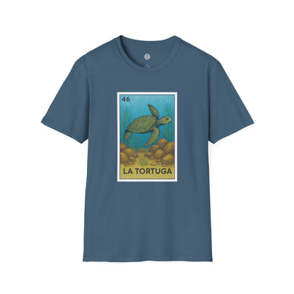 Turtle Lotería Unisex - Soft Style U.S. Cotton T-Shirt (La Tortuga)