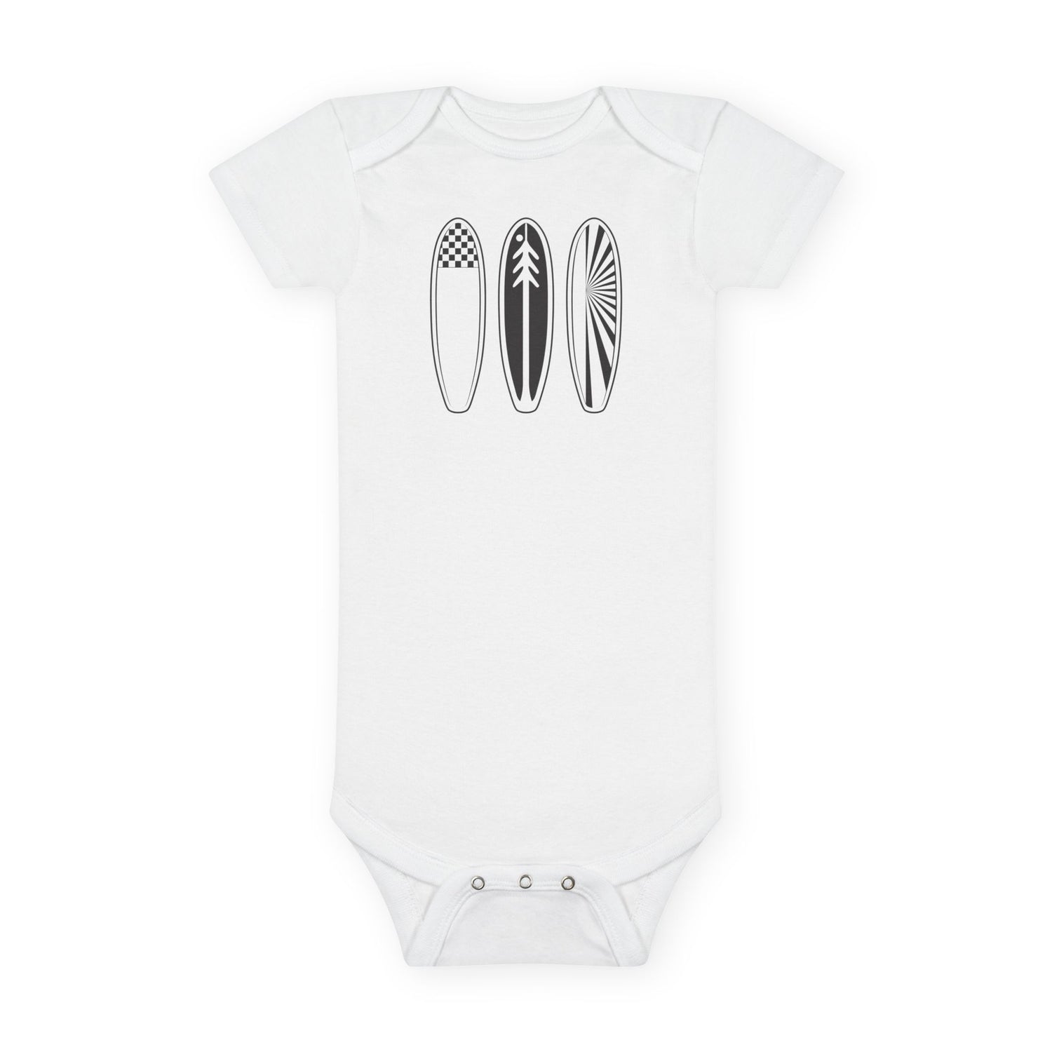Ventana Three Board - Baby Short Sleeve 100% Cotton Onesie