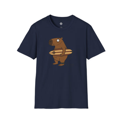 Capybara Surfer Unisex - Soft Style U.S. Cotton T-Shirt