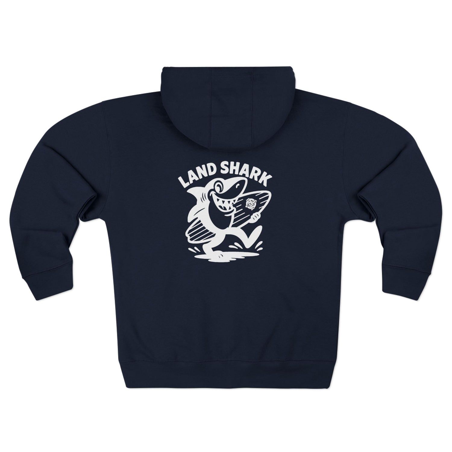 Land Shark Unisex - Zip Cotton Blend Fleece Hoodie