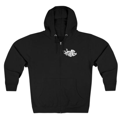 Ventangle Octopus Unisex - Zip Cotton Blend Fleece Hoodie